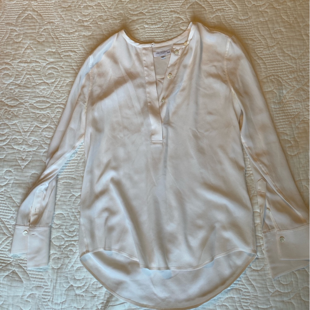 Silk blouse, white size XS